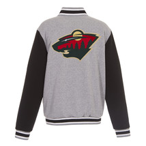 NHL Minnesota Wild  Reversible Full Snap Fleece Jacket JHD Embroidered Logos - £105.90 GBP