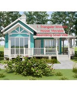 Triangular Wooden House, Movable Asembling Small Villa - $9,448.07 MXN
