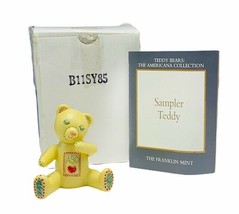 Franklin Mint Teddy Bear figurine americana collection box coa nib Sampler ABC - £31.25 GBP