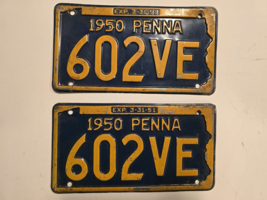 1950-1951-Expired PENNSYLVANIA PA PENNA LICENSE PLATES #602VE - $46.39