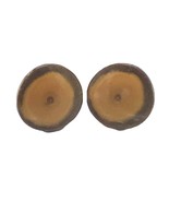 Vintage Brass and Woodcut Cufflinks Cross Section VGC  - €6,72 EUR