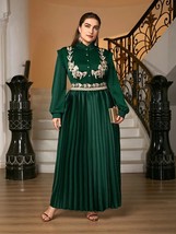 TOLEEN Oversized Plus Size Women Elegant Maxi Dresses 2023 Spring Green Long Sle - £99.72 GBP