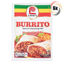 6x Packets Lawry&#39;s Burrito Flavor Spices &amp; Seasoning Mix | No MSG | 1.50oz - £14.89 GBP