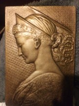 Saint St Cecilia Christian Catholic Religious sculpture plaque replica - $470.96 MXN