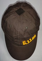 5.11 Tactical Cap Hat Cotton Adjustable Strap Brown Hook Loop on Top - £10.45 GBP