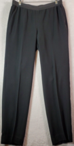 Ann Taylor Pants Women Size 2 Black Polyester Pocket Pleated Front Elastic Waist - £14.50 GBP