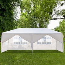 10&#39;x20&#39; Outdoor Party Tent 2 Door 6 Sides Waterproof Canopy Patio Wedding Gazebo - £77.68 GBP