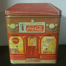 Vintage 1992 Coca Cola Bristol ware Collectible Tin Lloyd&#39;s Pharmacy U128 - £8.75 GBP