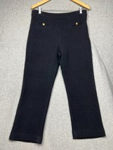 Zara Tweed Cropped Pants Wmn L Office Career Gold Accent Preppy Chic Modern - £29.99 GBP