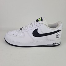  Nike Air Force 1 Low NY 2020 Black White Men Shoes Sneakers Leather Size 11.5 - £79.09 GBP