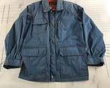 Vintage Eddie Bauer Jacket Mens Medium Blue Zipper Snap Collared Storm Shed - £111.56 GBP