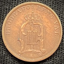 1898 Sweden 1 Ore Coin Extremely Fine - £6.23 GBP