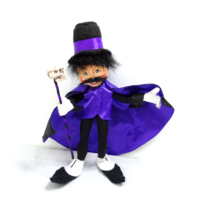 Annalee 2010 Villain Elf 9&quot; Halloween Doll Purple Staff Skull Magician - $18.83