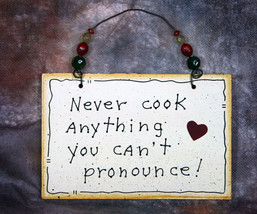 Wall Decor Sign - Never Cook  - £9.50 GBP