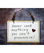 Wall Decor Sign - Never Cook  - £9.58 GBP