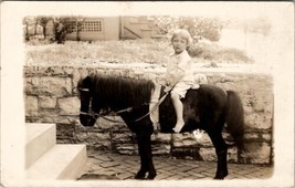 St Louis Missouri Bowser Family Darling Philip on Pony 1916 RPPC Postcard B22 - £15.58 GBP