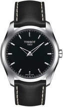 Tissot Mens Couturier Quartz 316L Stainless Case Quartz Watch Black Leather - £172.15 GBP