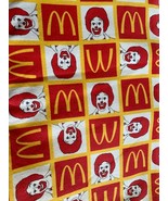 Vintage Ronald McDonalds with golden arches Spectrix flannel fabric 1 yard - £19.43 GBP