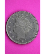 High Grade 1883 No Cents V Liberty Nickel Exact Coin Pictured Scarce Key... - $41.01 CAD