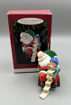 Hallmark Keepsake Ornament Dream On List is too Long for Santa 1995 2 Inches - £8.52 GBP