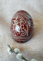 1pc. Easter Wooden eggs Pysanky Pysanka Gift Present Ornamets Handmade 2,5&quot; - £6.34 GBP