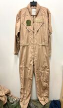 GENUINE US AIR FORCE TAN NOMEX FIRE RESISTANT FLIGHT SUIT CWU-27/P - 44L. - $50.00