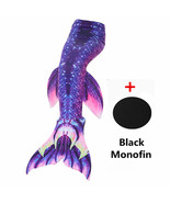 Kids Girls Women Fin Mermaid Tail Swimming Costume Monofin Swimmable Tai... - £23.96 GBP