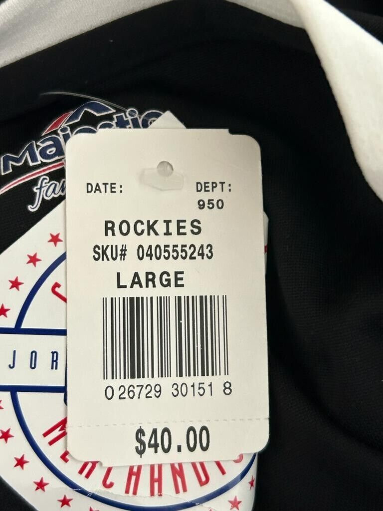 Majestic Athlétique Femmes Colorado Rockies Curveball Bébé T-Shirt, Noir, Grand Item image 8