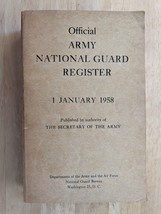 Official Army National Guard Register - 1 January 1958 - Secretary of the Army - £22.92 GBP