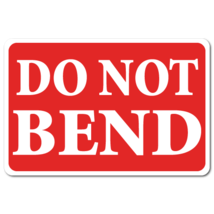 3&quot; x 2&quot; Do Not Bend, Roll of 100 Stickers - £7.97 GBP