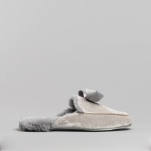 Ted Baker women&#39;s bhaybe velvet moccasin slippers in LIGHT GREY - $91.00