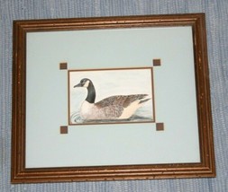 1980 Krieger Watercolor Painting Canadian Goose Honkers Snow Bird Vtg Home Decor - £58.40 GBP