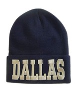 Dallas Adult Size Winter Knit Cuffed Beanie Hat (Navy) - £11.95 GBP