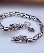 Dragon bracelet, silver bracelet, silver dragon bracelet (B225) - £79.12 GBP