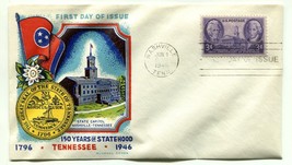 1946 FDC Tennessee Fluegel Cachet Scott #941 3c Stamp First Day No Address - £7.74 GBP