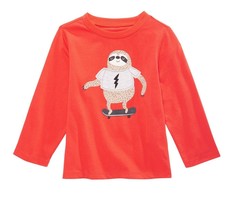 First Impressions Toddler Boys 3T Red Skateboarding Sloth Cotton TShirt NWT - $8.41
