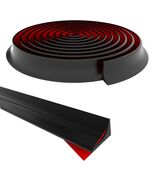 Collapsible Shower Water Guard 31in Black Silicone Waterproof Splash Guard - $64.35 MXN