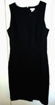 J. Crew Ladies Sleeveless Black Lined WOOL/POLY Sheath DRESS-0-NWOT-NICE - $31.79