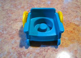 VTG Little People Doll Furniture Fisher Price 1995 Mexico Wheelchair Blue - $4.15