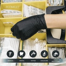 Large Black Nitrile Gloves Powder Free Box Case 1000 Perfect Fit + Free Shipping - £33.59 GBP