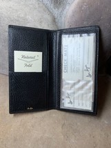 Don Lopez Black Pebble Leather Slim Coat Pocket Wallet/Check Book USA Ex... - £42.48 GBP