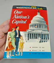 1955 Complete Guide to Washington DC Color Photos by Mirro-Krome w/Pull Out Map - £8.80 GBP