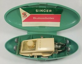 Singer Buttonholer Green Case Featherweight 4 Templates Cams VTG 489500 489510 - £10.82 GBP