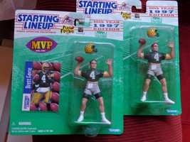 THREE-3 Brett Favre (Green Bay Packers) 1997 Starting Lineup Figure W/CARD Mint - £18.68 GBP