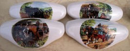 Ceramic Cabinet Drawer Pull Clydesdale horse scenes (4) - £26.59 GBP