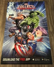 THOR HULK CAPTAIN MARVEL AMERICA NYCC EXCLUSIVE PROMO POSTER ART TOPPS L... - £12.83 GBP