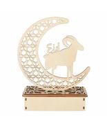 Party Supplies Crafts DIY Pendant Ornament Ramadan LED Wooden Plaque Moo... - £15.09 GBP
