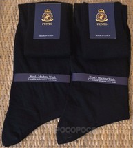 2 Pairs Socks Smooth Long Lancaster Man Wool punto - $18.62