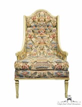 Statesville Chair Co. Italian Provincial Tufted Upholstered Accent Arm Chair - £328.80 GBP