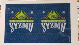 Syzmo Energy Drink Blue Agave Organic Pre Production POS Advertising - $18.95